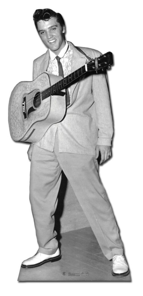 Elvis Guitar hanging from neck sagoma 180 cm H