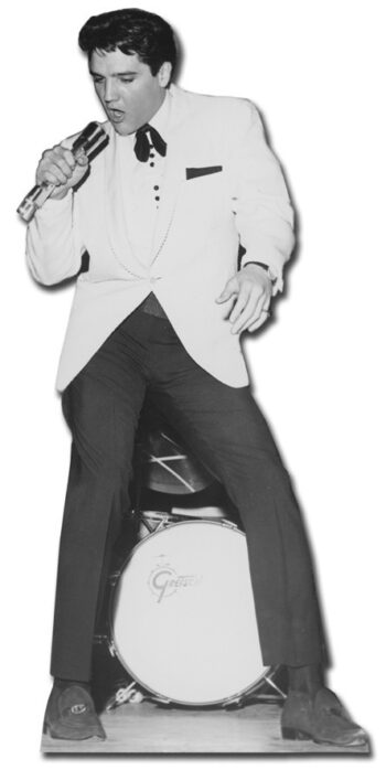 Elvis White Jacket and Drum sagoma 179 cm H