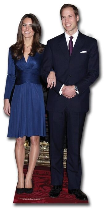 Prince William and Miss Middleton sagoma 182 cm H