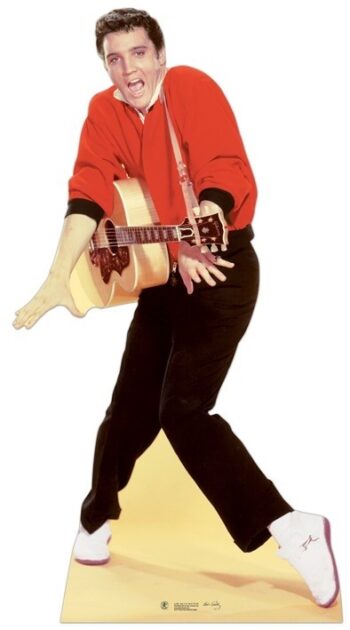 ELVIS RED JACKET AND GUITAR sagoma 186 X 101 cm