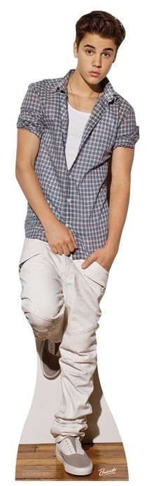 Justin Bieber (Check Shirt) sagoma 178 X 48 cm