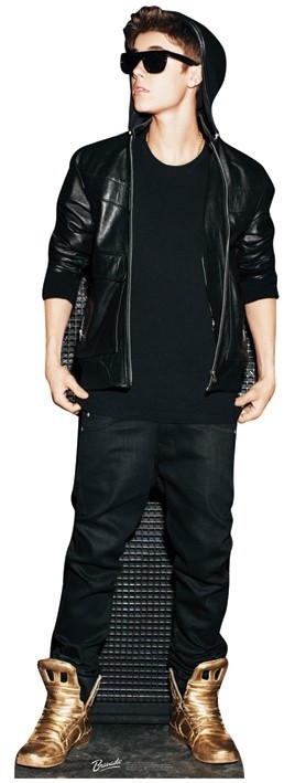 Justin Bieber (Hoodie and Gold Shoes) sagoma 178 X 61 cm