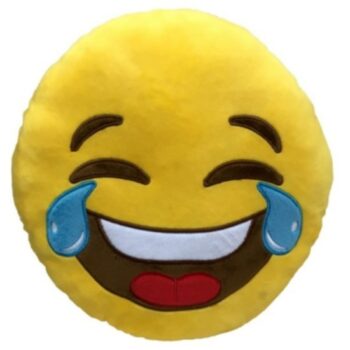 Cuscino peluche Emoji "Risata con lacrime"