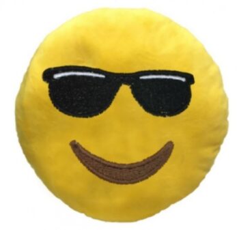 Cuscino peluche Emoji "Occhiali da sole"