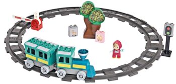 Playset mattoncini trenino Masha e Orso