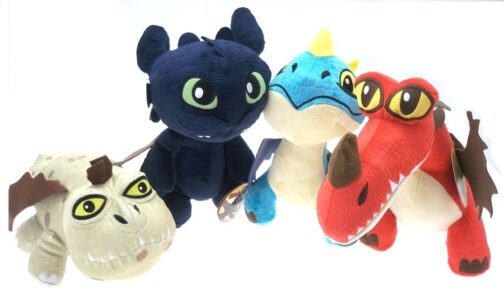 Set 4 peluche Dragon Trainer 30 cm