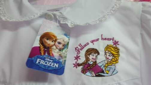 Grembiule elementari bianco Disney Frozen