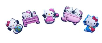 Set 5 Jibbitz per Crocs Hello kitty