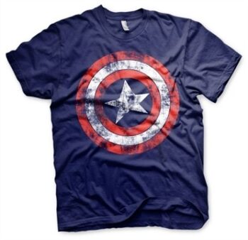 Captain America Distressed Shield T-Shirt