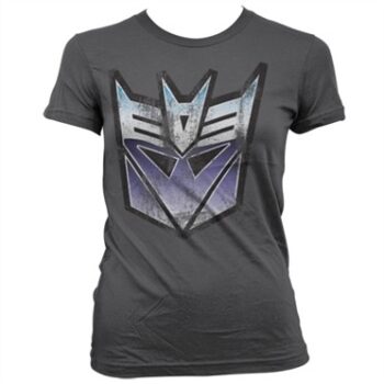 Distressed Decepticon Shield T-shirt donna