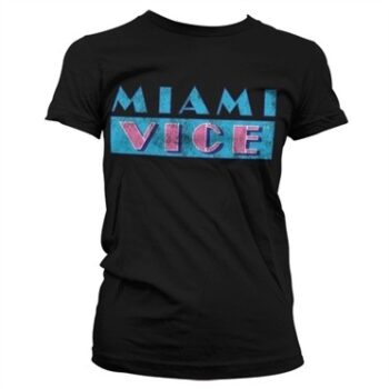 Miami Vice Distressed Logo T-shirt donna