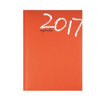 Agenda piccola bi-giornaliera jeans arancio