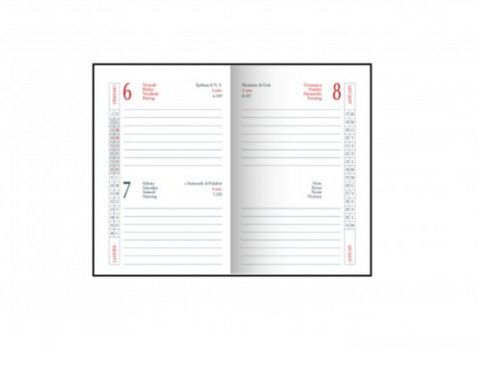 Agenda piccola bi-giornaliera jeans arancio