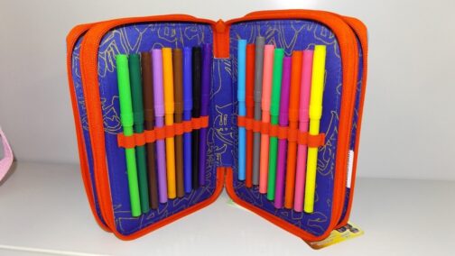 Astuccio 3 zip Blu Dragon