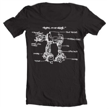 AT-AT Sketch T-shirt collo largo