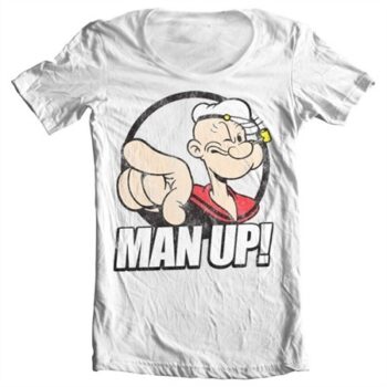 Popeye - Man Up! T-shirt collo largo