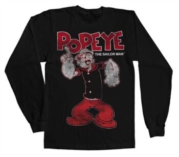 Popeye Distressed Sailor Man Long Sleeve T-shirt