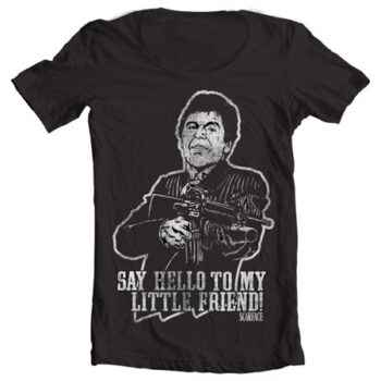 Say Hello To My Little Friend T-shirt collo largo