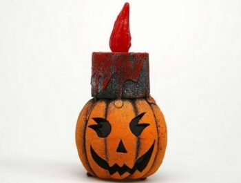 Candela Zucca con luce Halloween