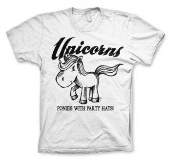 Unicorns - Ponies With Party Hats T-Shirt