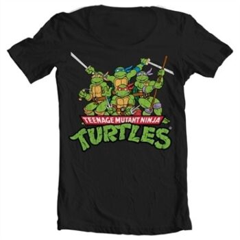 Turtles Distressed Group T-shirt collo largo