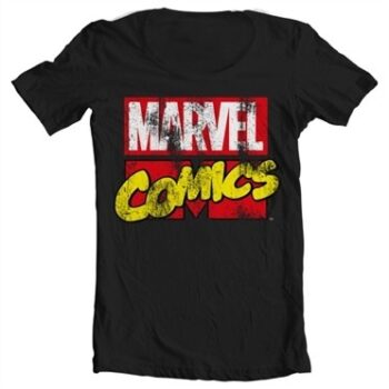 Marvel Comics Retro Logo T-shirt collo largo