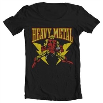 Iron Man Likes Heavy Metal T-shirt collo largo