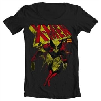 X-Men Distressed T-shirt collo largo