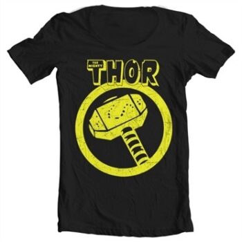 Thor Distressed Hammer Collo Largo T-Shirt