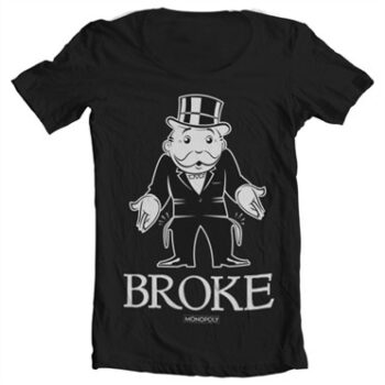 Monopoly - Broke T-shirt collo largo