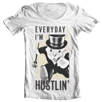 Monopoly - Everyday I'm Hustlin T-shirt collo largo
