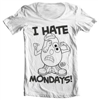 Mr Potato Head - I Hate Mondays T-shirt collo largo