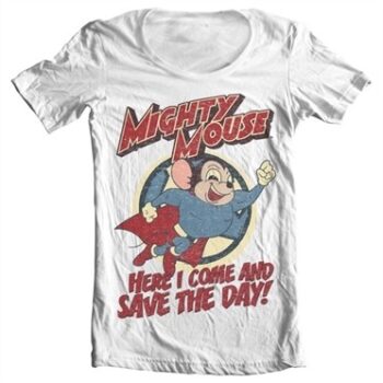 Mighty Mouse - Save The Day T-shirt collo largo