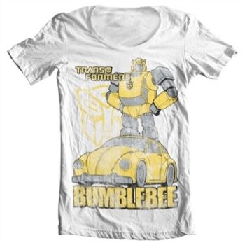 Bumblebee Distressed T-shirt collo largo