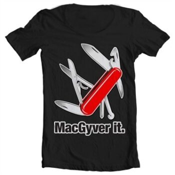 MacGyver It T-shirt collo largo