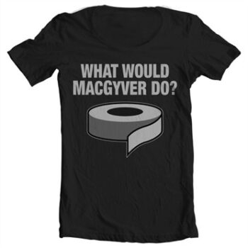 What Would MacGyver Do T-shirt collo largo