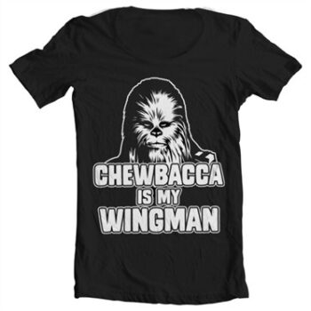 Chewbacca Is My Wingman T-shirt collo largo