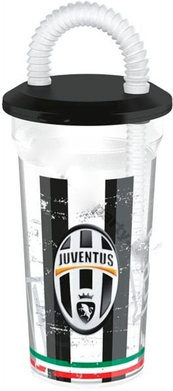 Bicchiere sport con cannuccia Juventus