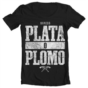 Narcos - Plata o Plomo T-shirt collo largo