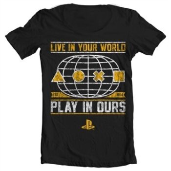 Playstation - Your World T-shirt collo largo