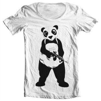 Suicide Squad Panda T-shirt collo largo