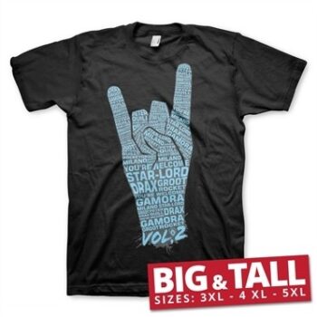 Guardians Of The Galaxy 2 Wording Big & Tall T-shirt 3XL