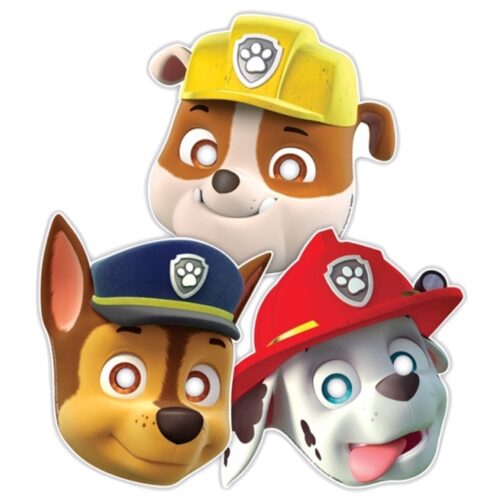 Confezione 8 mascherine in cartoncino Paw Patrol