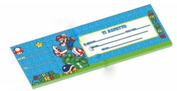 Carnet inviti festa Super Mario Bros