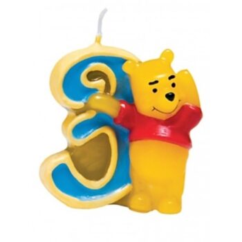 Candelina sagomata numero 3 Winnie The Pooh