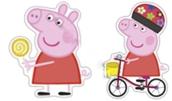 Ostia sagomata per torta Peppa Pig