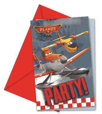 Inviti festa con busta Disney Planes 6pz
