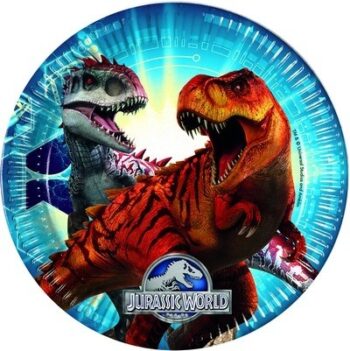 Jurassic World - Confezione 8 piatti in cartoncino