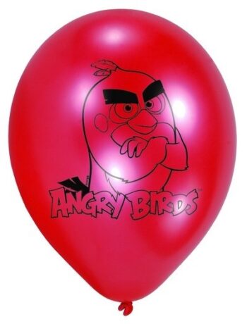 Confezione 6 palloncini in lattice Angry Birds Movie