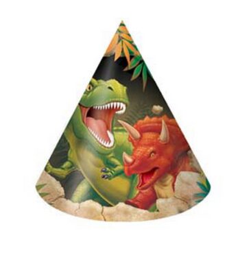 Cappellini per festa Dinosauri 8pz